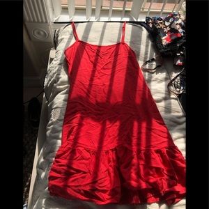 Cotton on red spaghetti strap dress